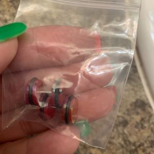 Acrylic Barbell Stud Earrings Fake Plug Earrings